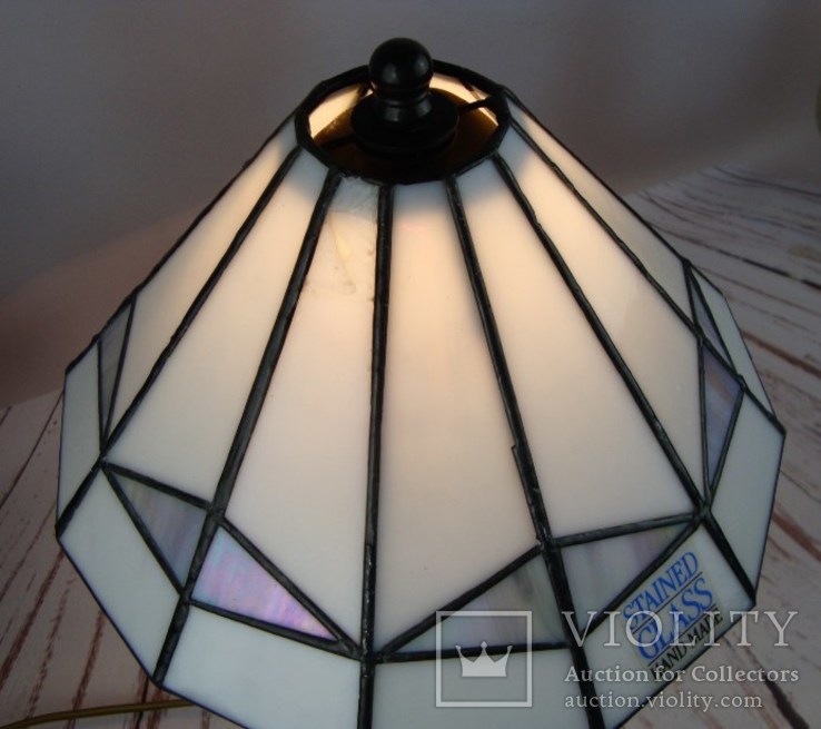 Настольная лампа в стиле Тиффани. Стекло, Германия., фото №13