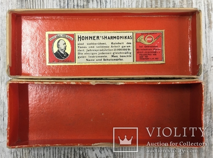 Винтажная коробка от губной гармошки “Horner”, фото №4