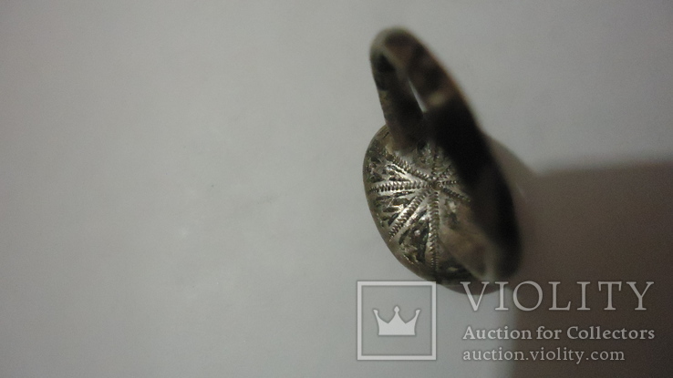 Серебряний перстень з камнем в позолоті., фото №8