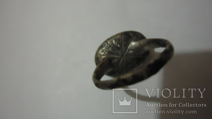 Серебряний перстень з камнем в позолоті., фото №9