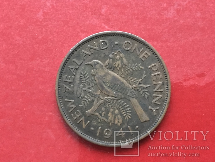 1 пенни Новая Зеландия Георг VI, 1941г., фото №2