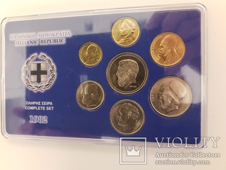 Греция набор монет 1982г