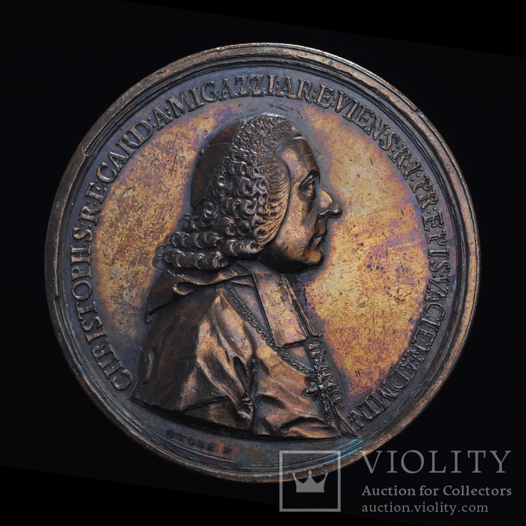 Медаль Минерва и Пиетас Пожимают Друг Другу Руки 1761, Австрия 50мм, фото №3