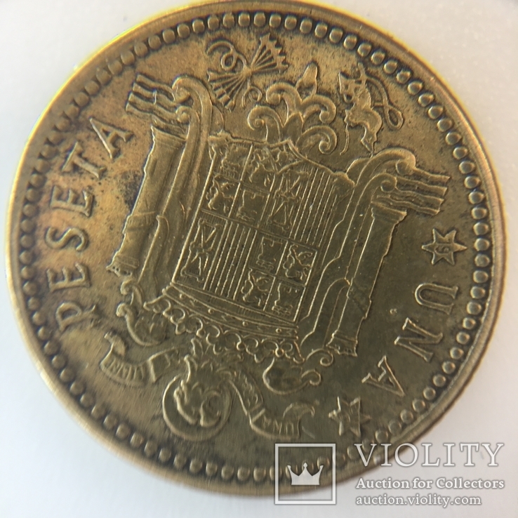  Монета 1 песета, 1953 Испания, фото №7