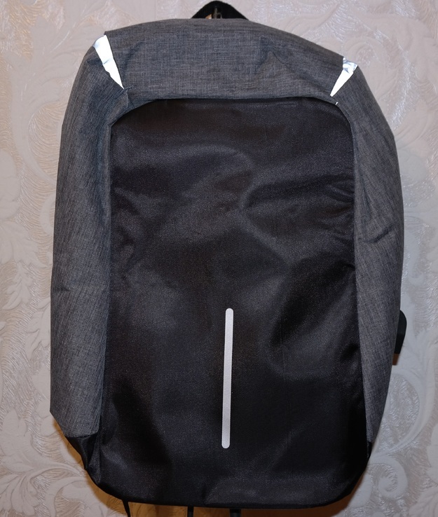 Рюкзак Travel bag черно-серый (антивор+USB выход), фото №2