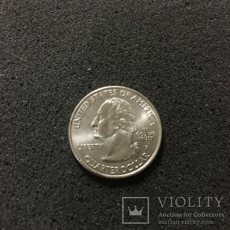 25 центов США 2001 год Нью-Йорк P, фото №3