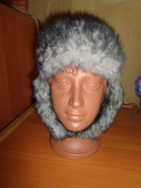 Зимняя шапка-ушанка ТМ Дембохаус, размер 52-54, фото №2