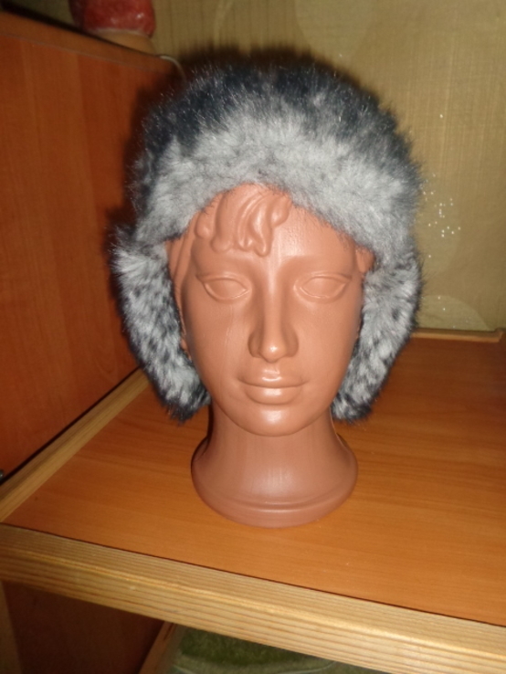 Зимняя шапка-ушанка ТМ Дембохаус, размер 52-54, фото №6