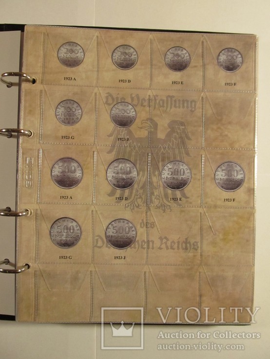 Комплект листов с разделителями для разменных монет Веймарской Республики 1919-1938гг, фото №4