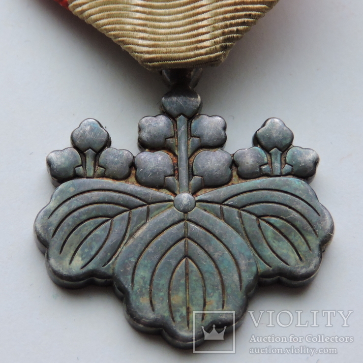 Знак ордена Восходящего солнца VIII степени (медаль белой павлонии), фото №3