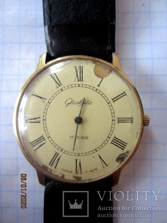 Vintage Glashutte 17 Rubis Cal 09-20 Made in GDR