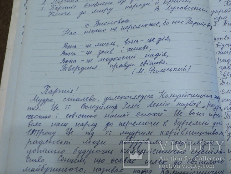 Классный журнал 1950 х годов.школьные сочинения на укр.языке., фото №11