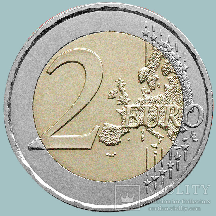 Греция 2 евро 2019 года 150 лет со дня смерти Андреаса Калвоса (G2918), фото №3