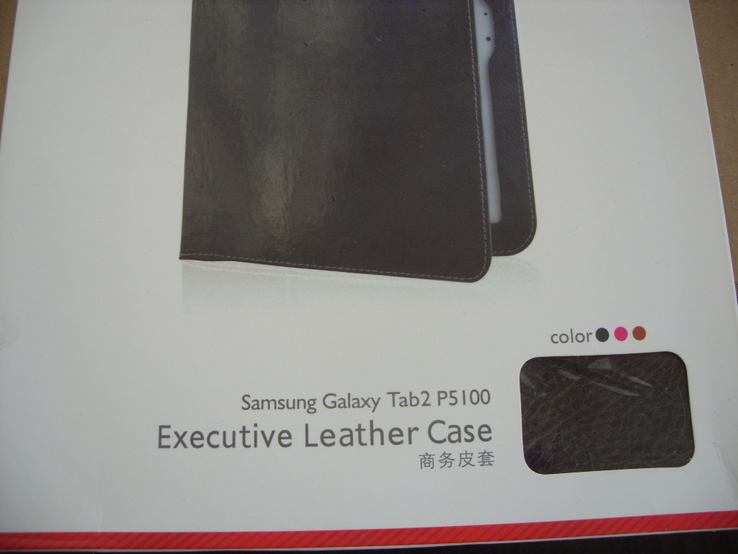 Кожаный чехол для Samsung Galaxy Tab 2 10.1 черный, фото №2