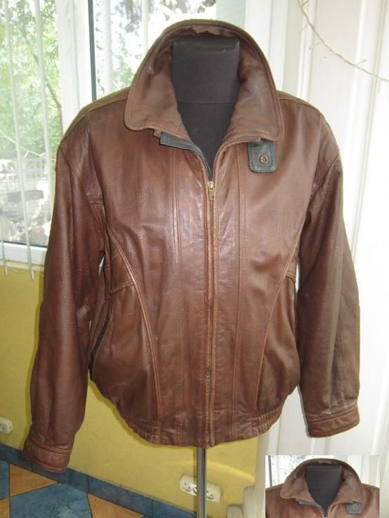 Большая кожаная мужская куртка FRONT Line.  Лот 577, фото №3