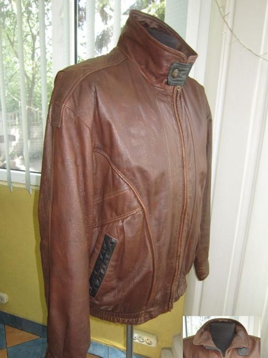 Большая кожаная мужская куртка FRONT Line.  Лот 577, фото №4