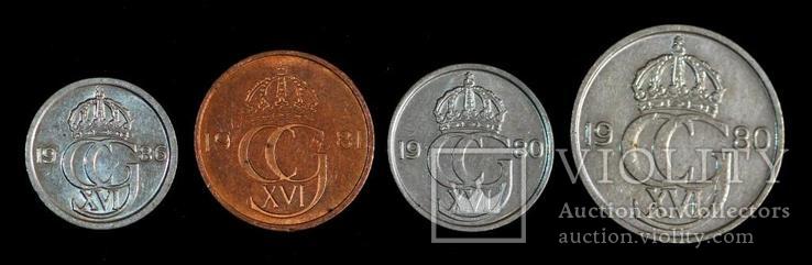 Набор монет Швеции ( 4 шт ), фото №5