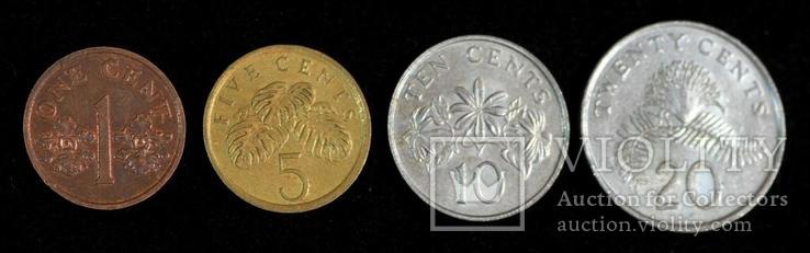 Набор монет Сингапура ( 4 шт ), фото №2
