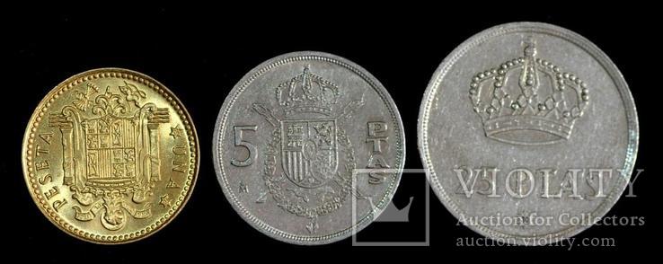 Набор монет Испании ( 3 шт ), фото №2