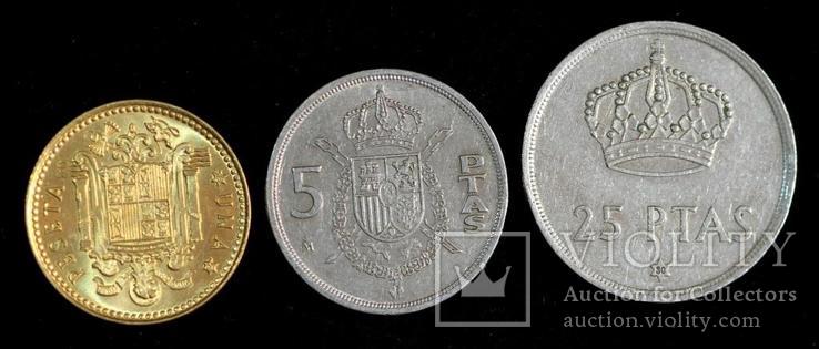 Набор монет Испании ( 3 шт ), фото №4