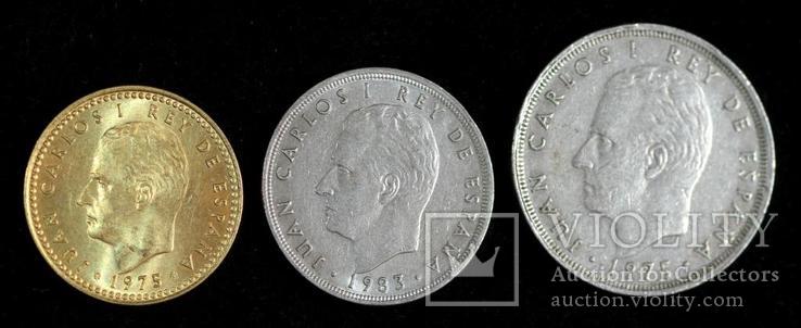 Набор монет Испании ( 3 шт ), фото №6