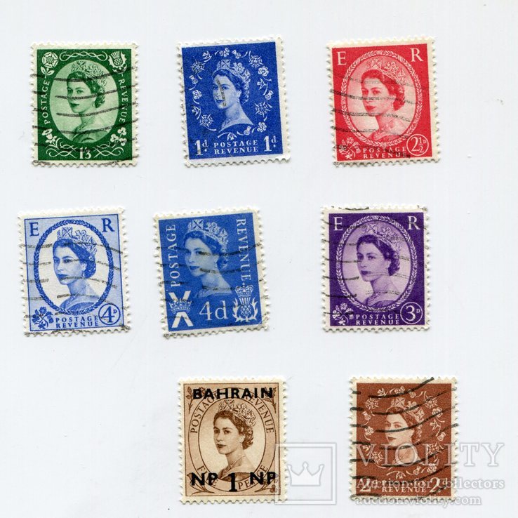 Набор марок 1967 год. Королева Елизавета