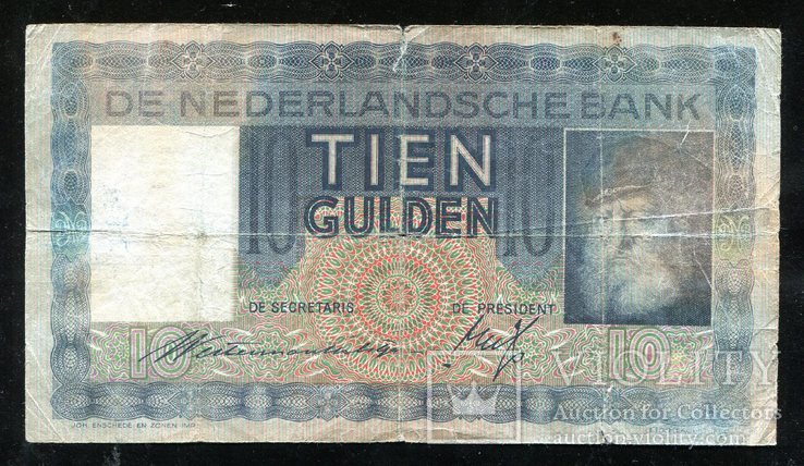 Нидерланды / 10 гульденов 1933 года, фото №2