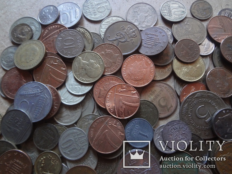 Супер- Гора монет с нашими и зарубежными (552 штуки.), фото №6