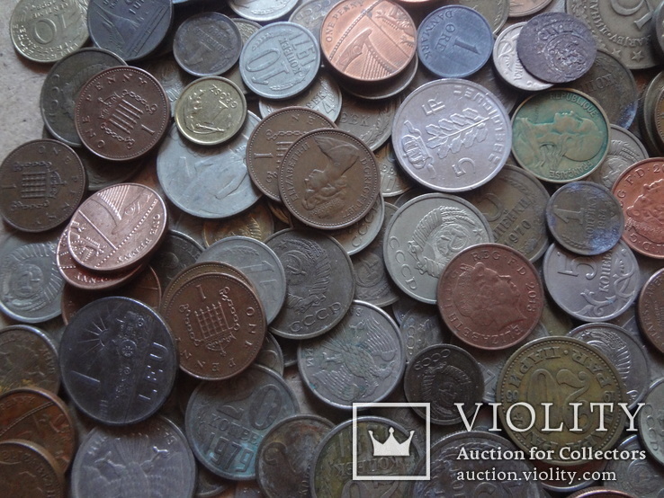 Супер- Гора монет с нашими и зарубежными (552 штуки.), фото №9