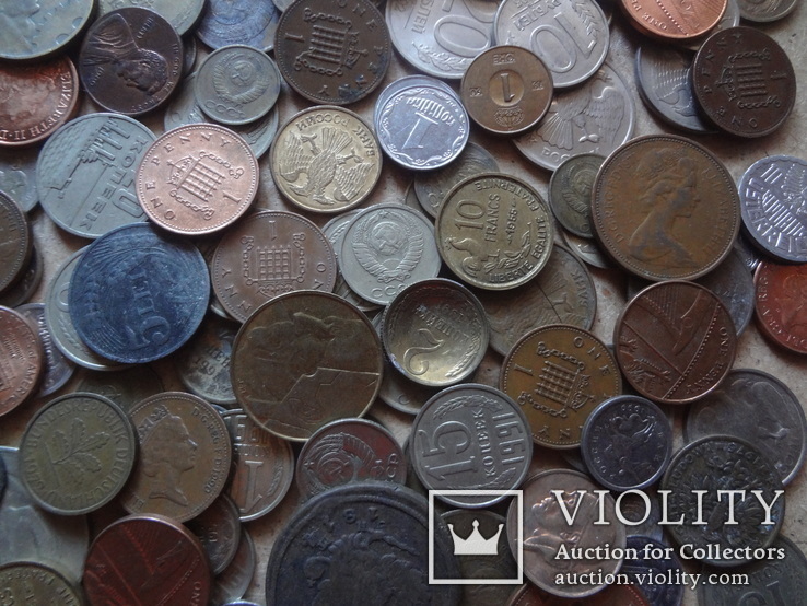 Супер- Гора монет с нашими и зарубежными (552 штуки.), фото №10