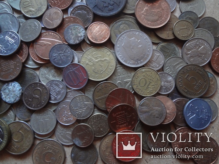 Супер- Гора монет с нашими и зарубежными (552 штуки.), фото №11