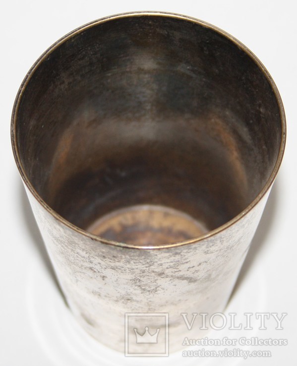 Посеребрённый стакан-приз за второе место,с именем призера (1905 год) Швеция, фото №6