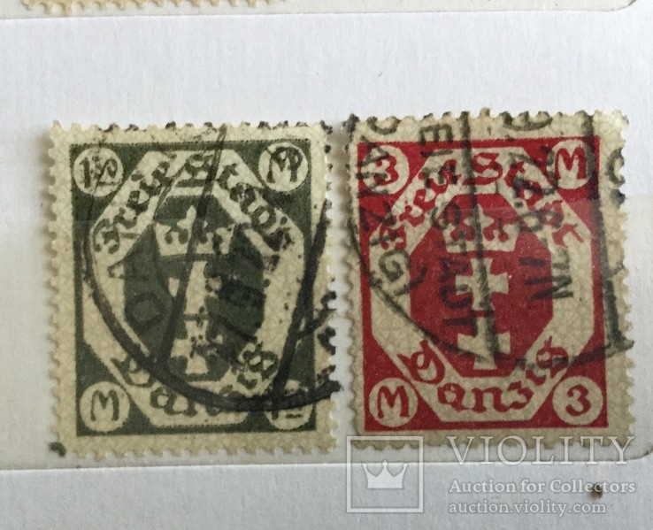 Німеччина Danzig 1922р. Мі 103,104