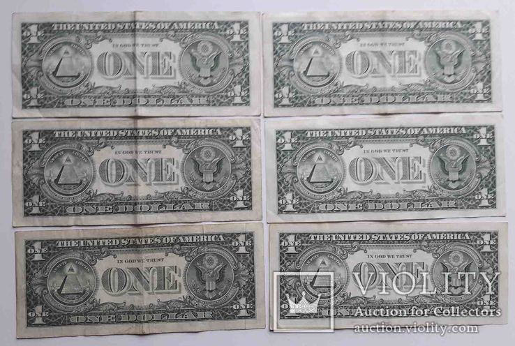 1 доллар США 12 банкнот коллекция по штатам., фото №5