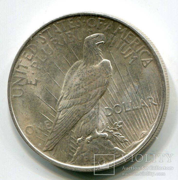 Мирный доллар 1922 г. Серебро. Монетный двор D, фото №3