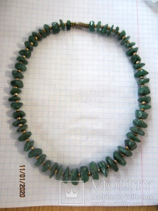 Колье,ожерелье  нефрит 70 г ссср, фото №10