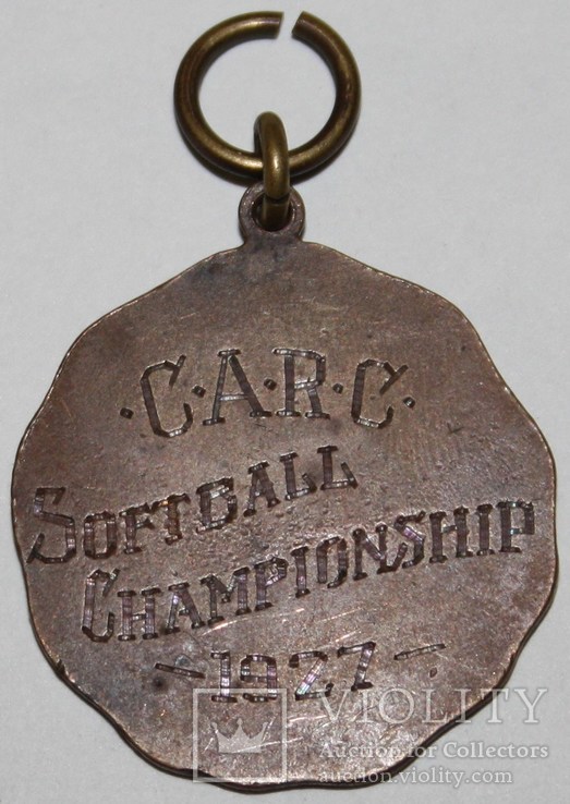 Медаль чемпионата по софтболу 1927 год (США), фото №3