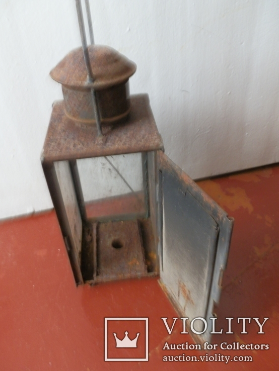 Большой уличный старинный свечной фонарь, фото №5