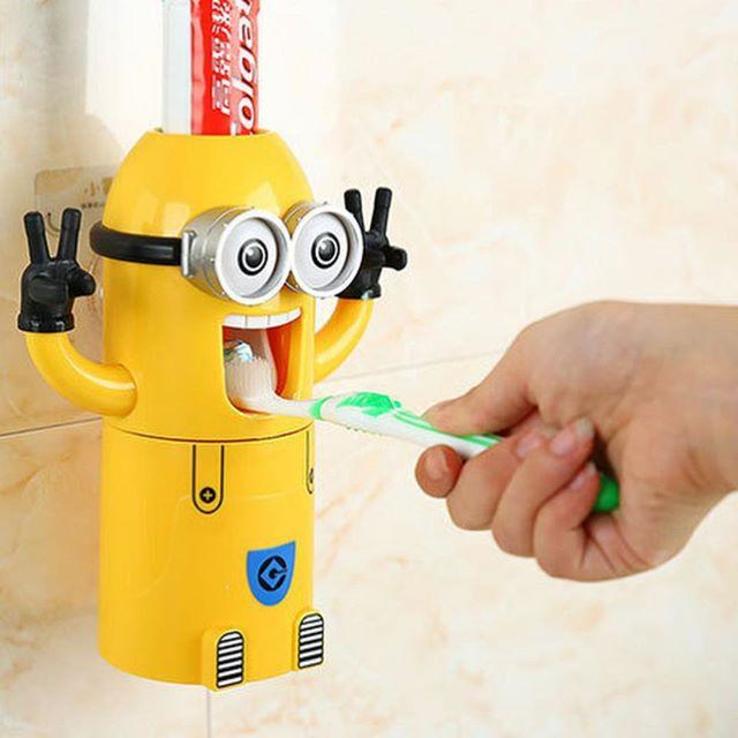 Яркий Автоматический детский дозатор зубной пасты Миньон, фото №3