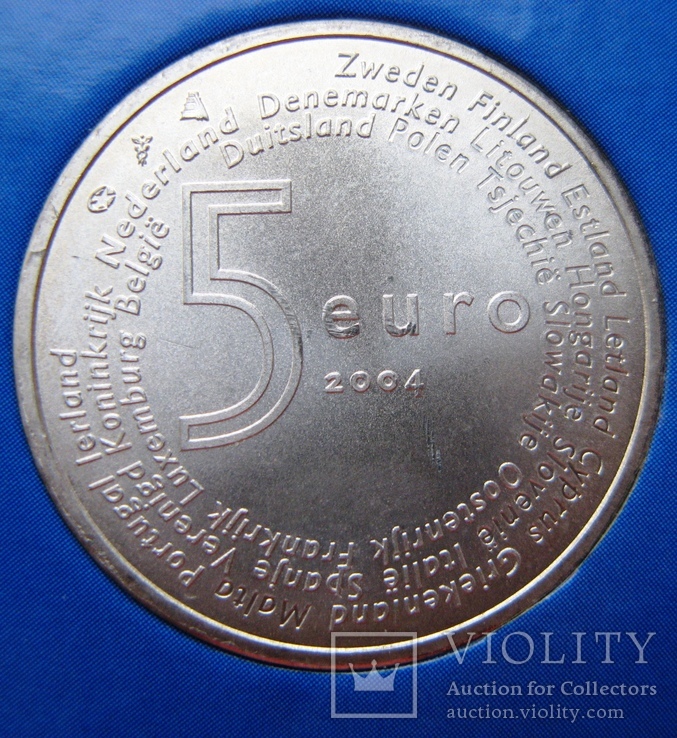 Нидерланды, набор*3 шт серебряных евро 2004  в официальной упаковке IMPORTA, фото №9
