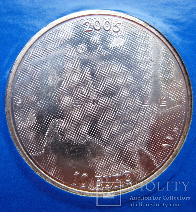 Нидерланды, набор*2 шт серебряных евро 2005 в официальной упаковке IMPORTA, фото №5