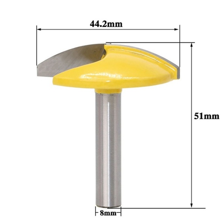  Фреза по дереву D 44.2 mm, хвостовик 8 мм., фото №3