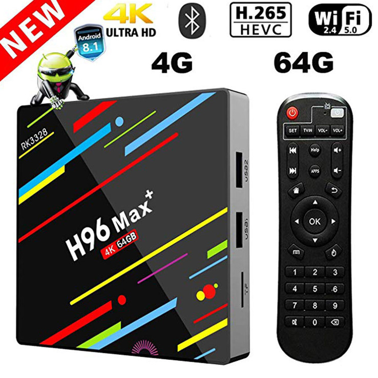 Андроид ТВ приставка SmartTV H96 Max plus 4/32 Gb, фото №2