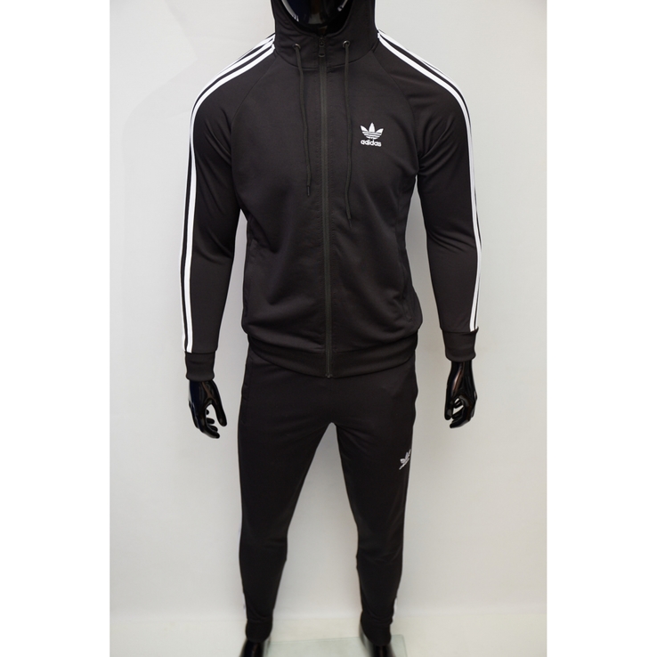 Костюм спортивный мужской Adidas 1120 черный, фото №2