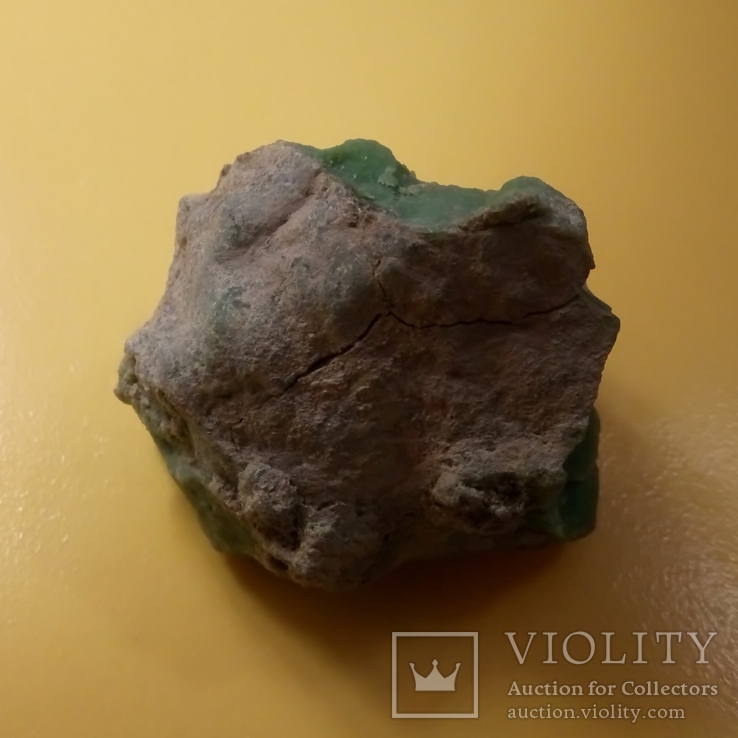 Неатрибутированные минерал зелёного цвета из старой коллекции, фото №4