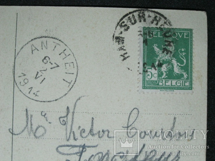 Заяц. Прошла почту Бельгии в 1914 г., фото №6