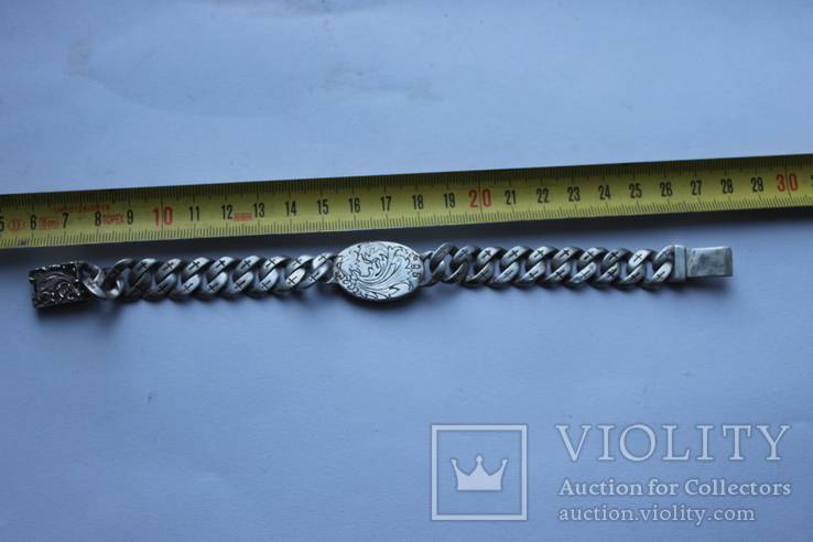 Мужской серебряный браслет с масонской символикой, фото №7