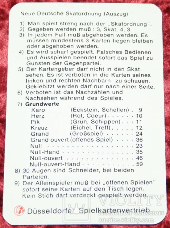 122.Карты игральные 1980-х (франц.малая колода,32 листа)DS ,Германия, фото №7