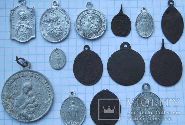 Католицькі медальйони (14 шт.), фото №2