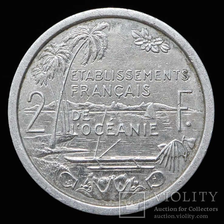 Французская Океания 2 франка, 1949